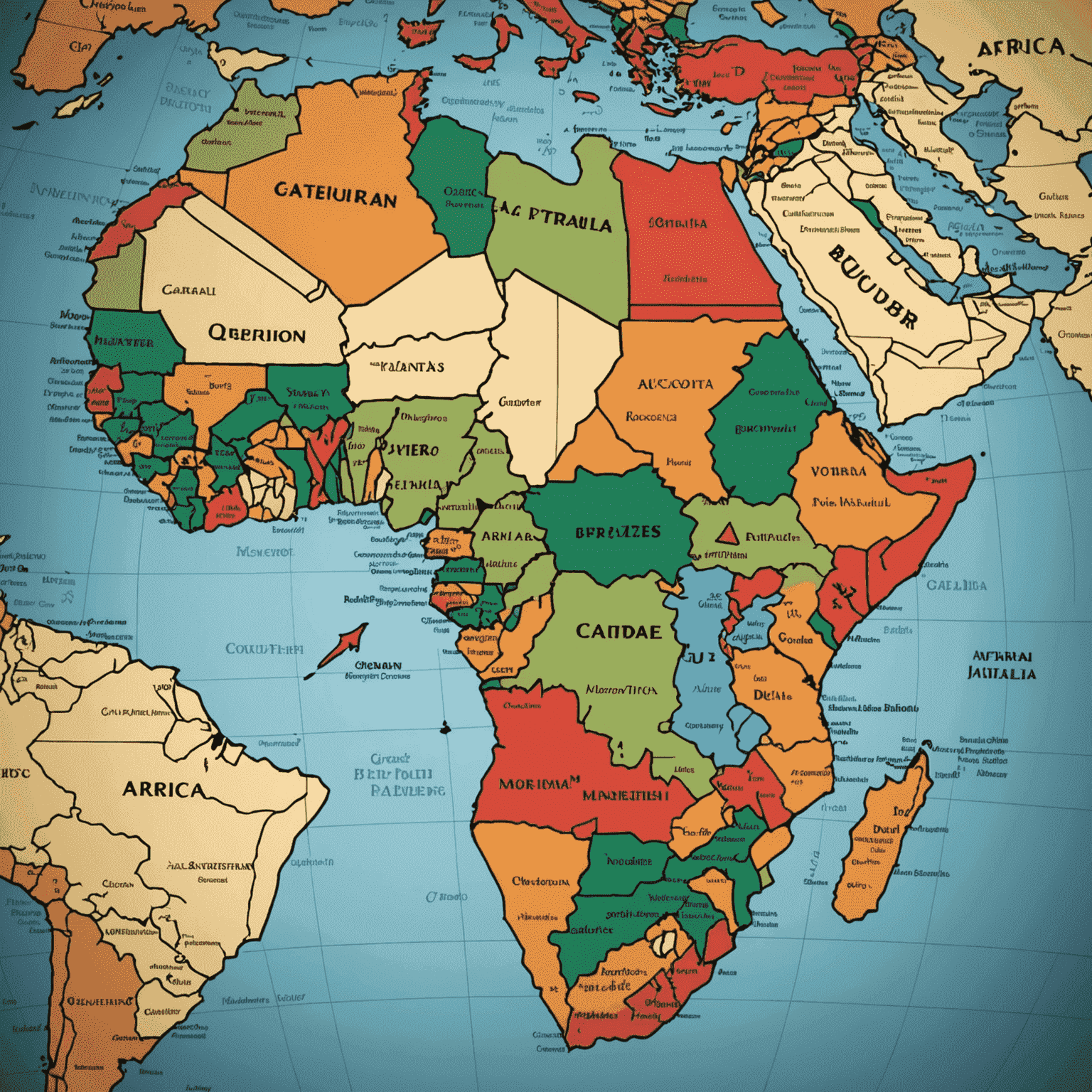 A map of Africa with South Africa highlighted and arrows pointing to neighboring countries, symbolizing cross-border consulting opportunities